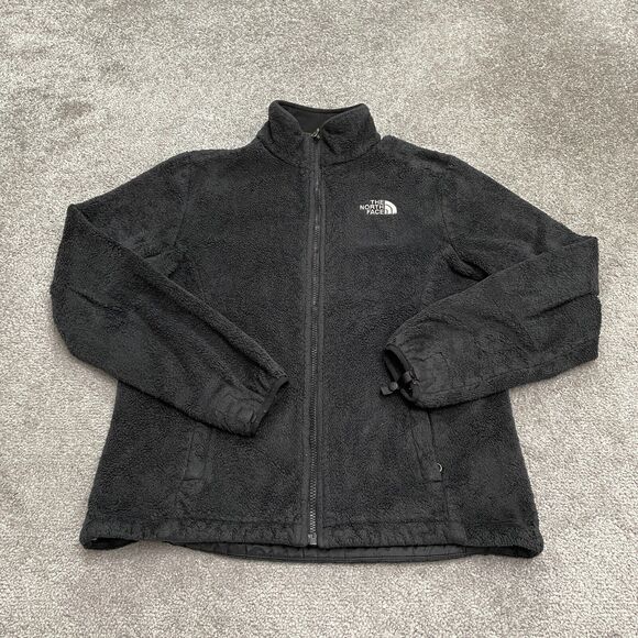 The North Face Oso Fleece Jacket Womens Medium Black Full Zip Pockets Outdoor - Picture 1 of 16